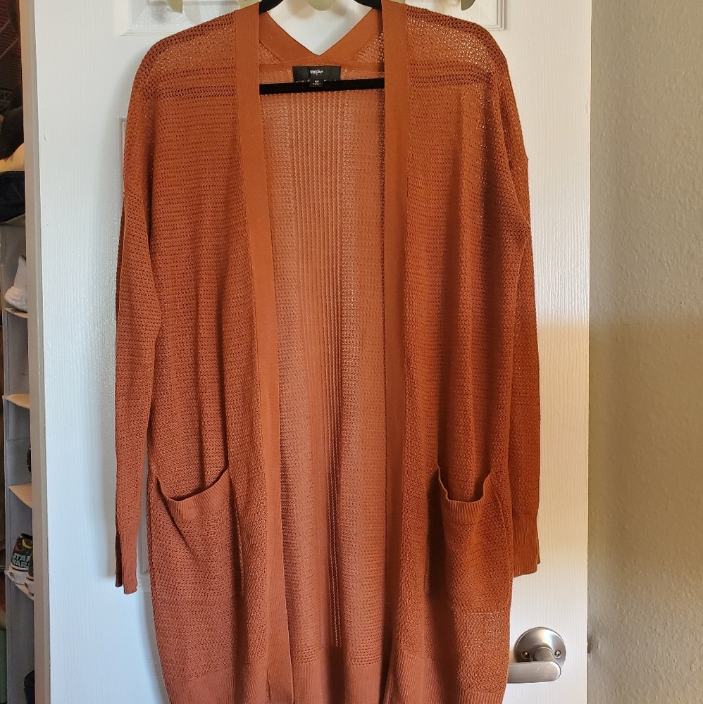 Massimo Burnt Orange Knit Cardigan